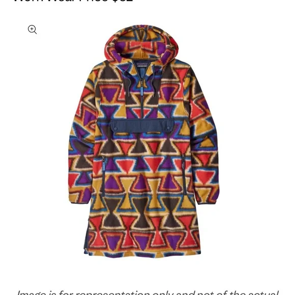 NOT ACCEPTING OFFERS Patagonia Cagoule Synchilla Fleece Pullover Tunic Jacket - Picture 1 of 7